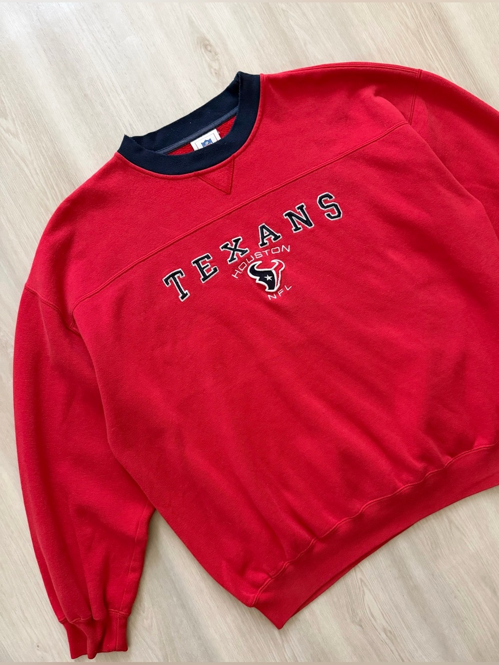 Vintage Houston Texans Pullover Crewneck Sz XL *Distressed - Picture 3 of 8